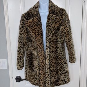 Leopard Faux Fur Coat